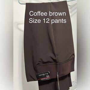 Kim Rogers Coffee Brown Ladies Pull-on Pants